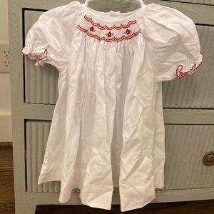 Petit Pomme dress with red flowers